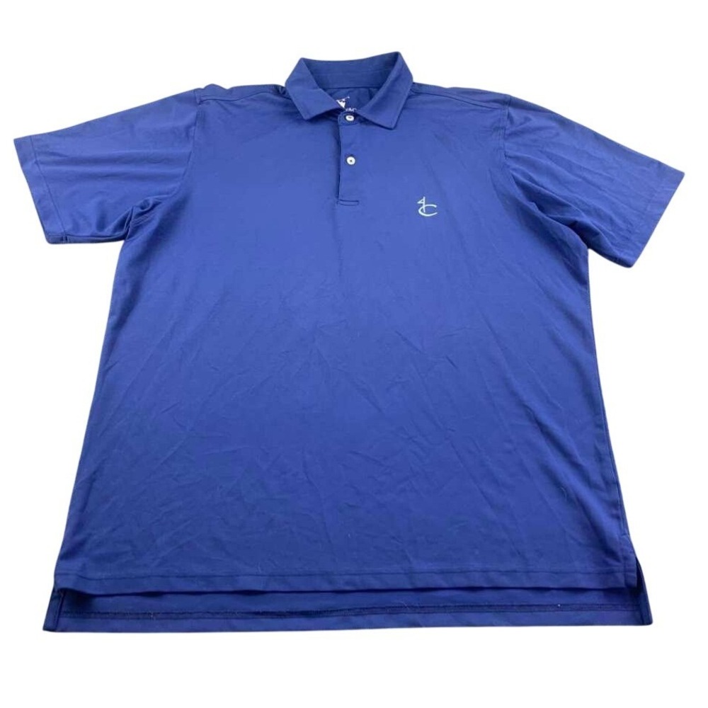 F&G Tech Polo Shirt Men XL Blue Golf Performance‎ Short Sleeve Moisture Wicking